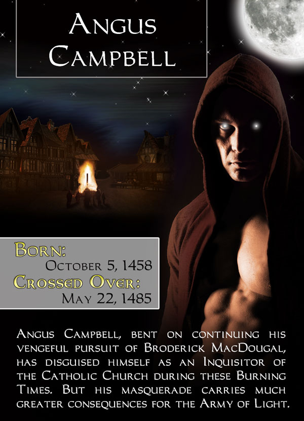 Character Trading Card - Angus Campbell in Midnight Hunt - Book 3 of the Bonded By Blood Vampire Chronicles