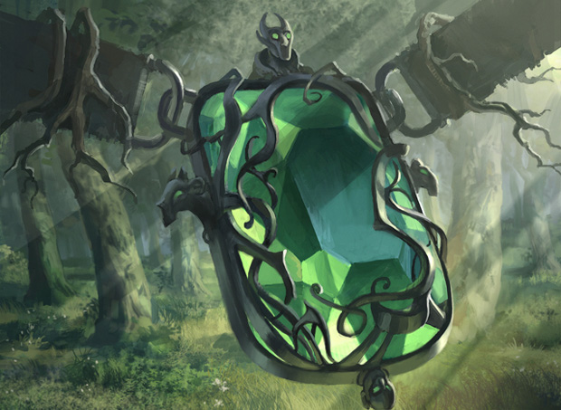 Magic the Gathering Artwork: Emerald Medallion.
